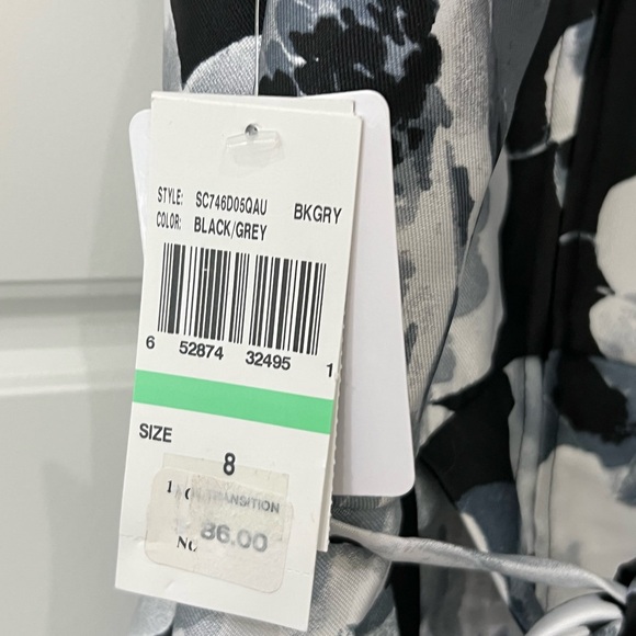 Speechless Floral Black and White Kids Dress - Picture 5 of 5